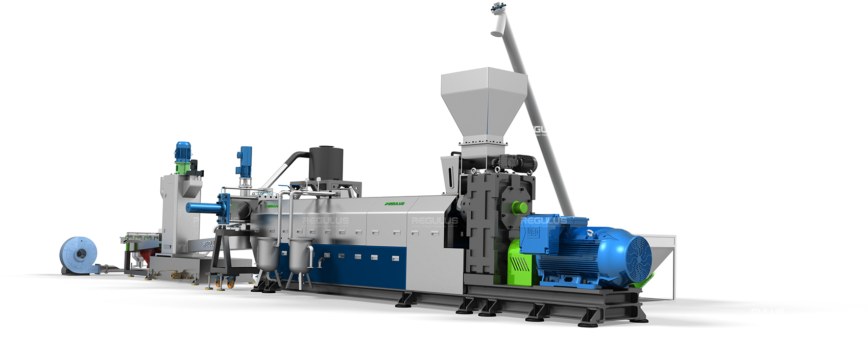 PE PP PET ABS film compaction bin recycling and granulation line