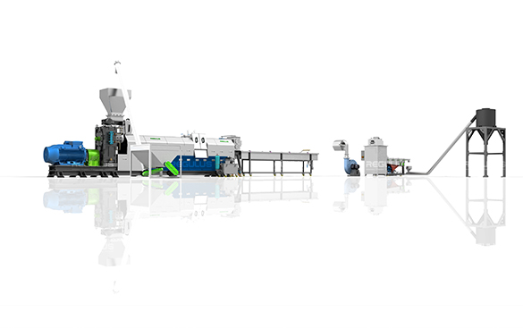 China Single screw strand cooling granulation production line ...